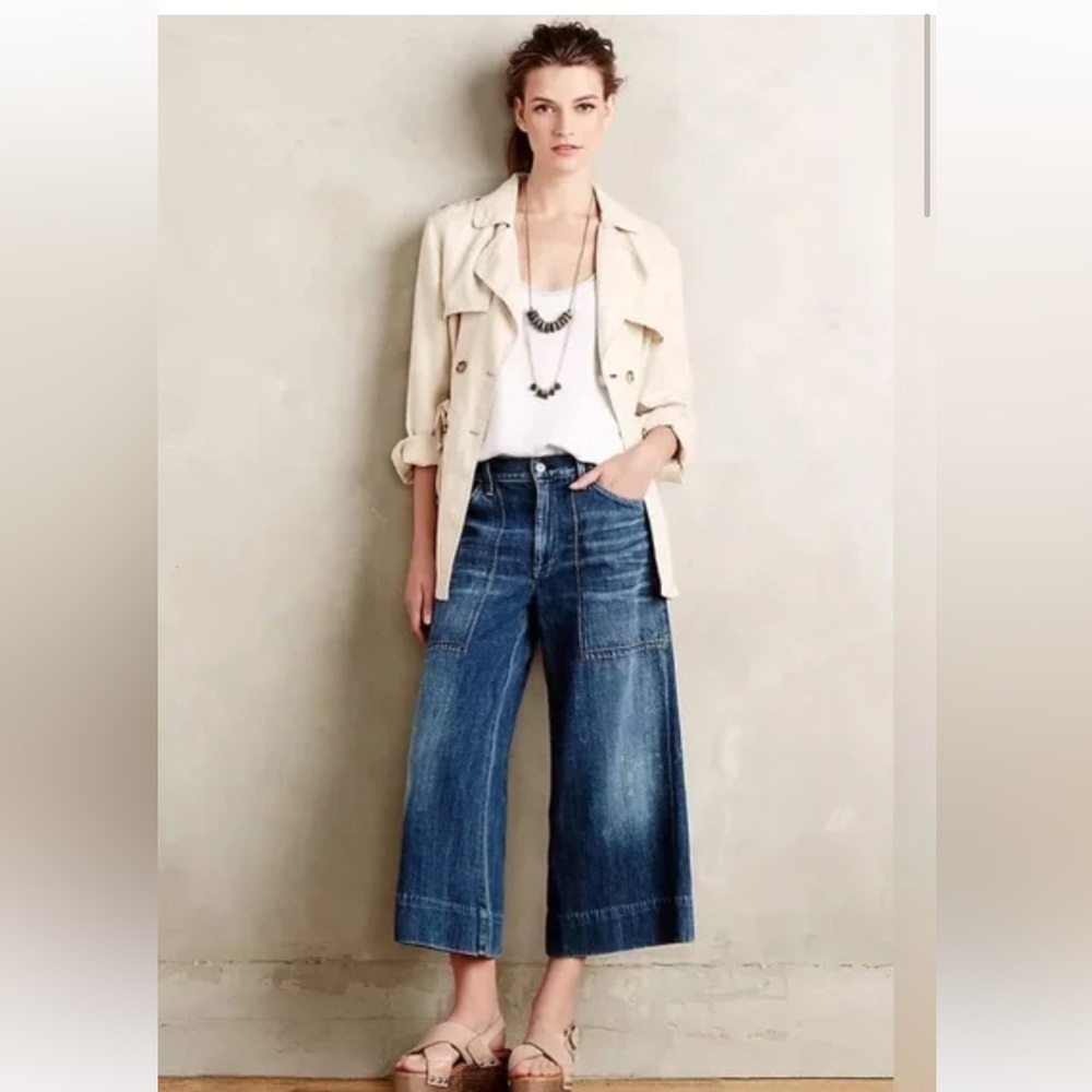 Citizens of Humanity wide leg crop jeans size 28